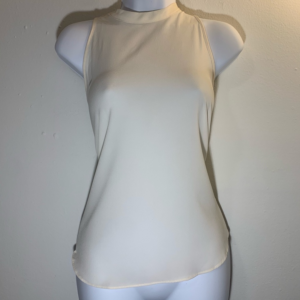 NWOT White lace blouse top Size M